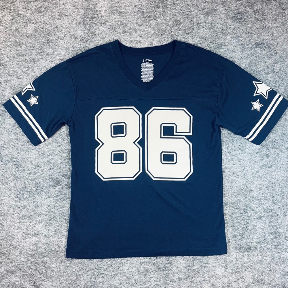 Art Class Jersey T-Shirt Kids XL 14 Navy Blue Cowboys Star Oversized Football